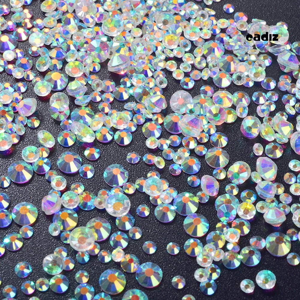 Bộ 300 Hạt Đá Lấp Lánh Nhiều Màu Sắc Dùng Trang Trí Móng Tay Nghệ Thuật
