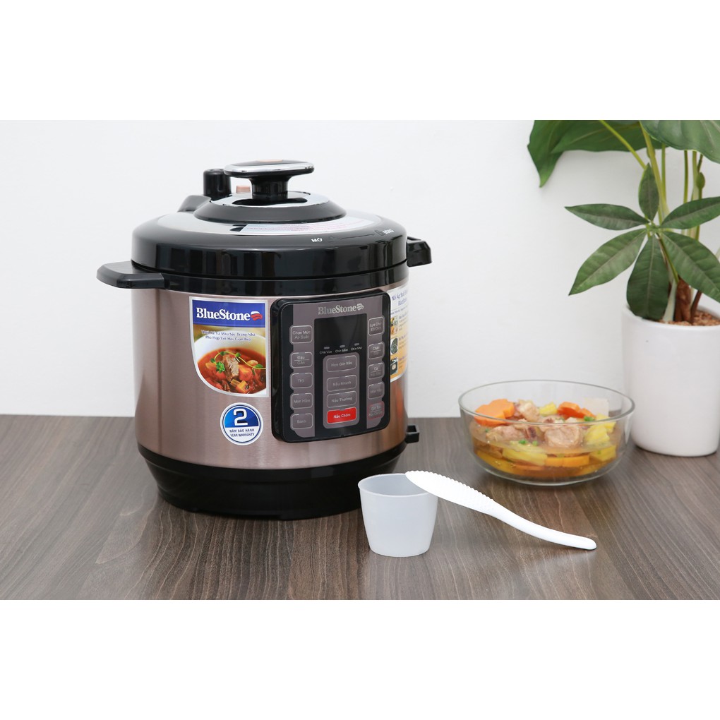 Nồi áp suất điện Bluestone PCB-5755 6 lít, Xám đen, 1000W