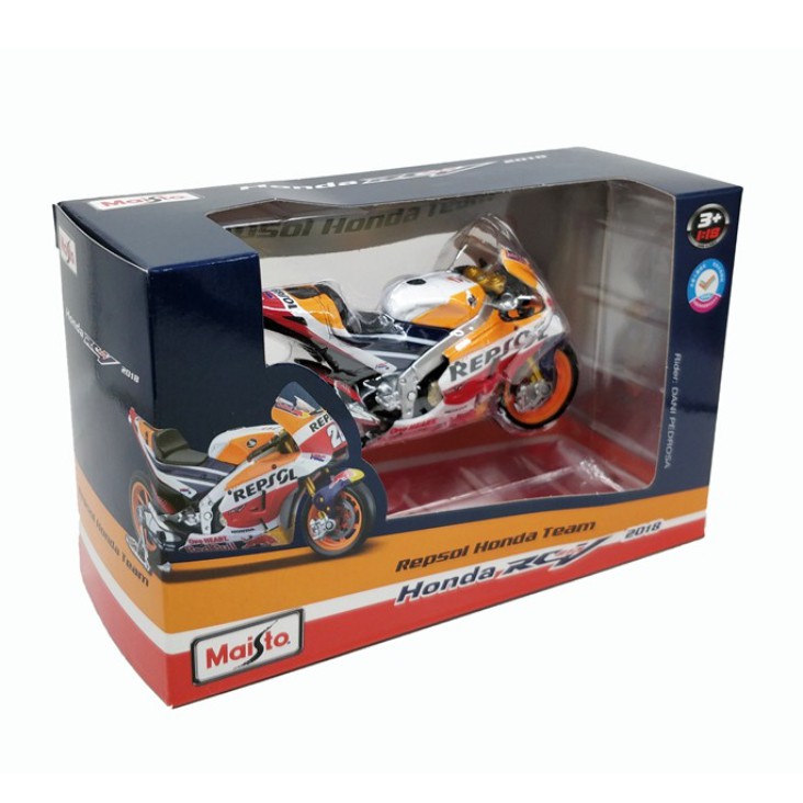 Mô hình xe Moto GP Honda Repsol RC213V No.26 Marc Marquez tỉ lệ 1:18 MAISTO