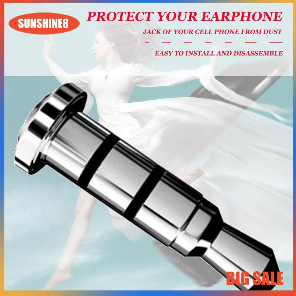 【SUN】[9K]Click Button Quick Smart Key Dustproof Plug For Android Cellphone 3.5mm Jack