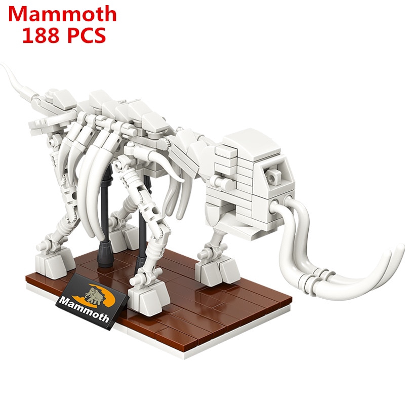 Jurassic Park Dinosaur Museum Tyrannosaurus Rex Fossil Skeleton Model Childrens Assembled Building Block Kids Toys