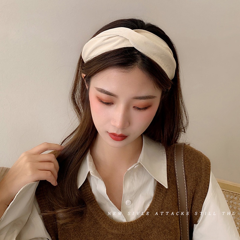 Băng đô tóc da lộn bờm tóc thời trang thu đông Hàn Quốc cao cấp