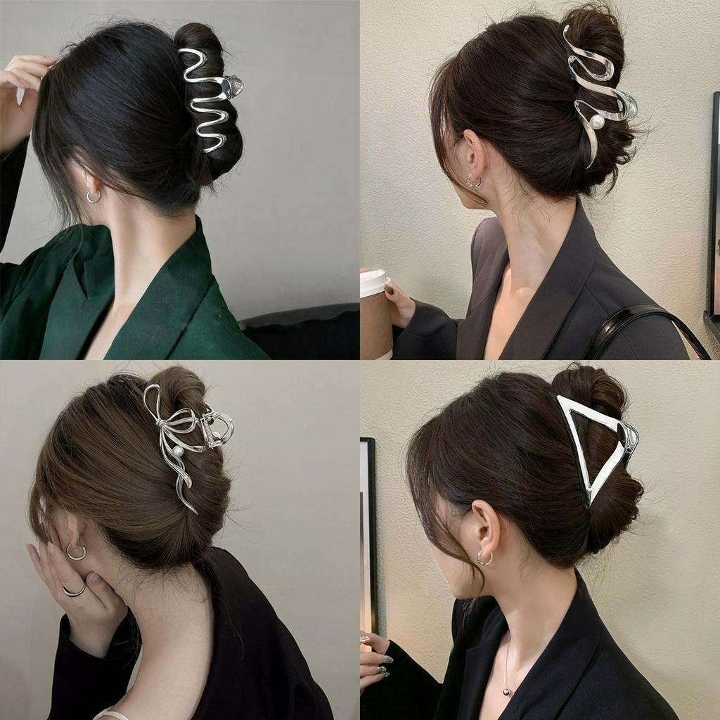 【16 mô hình để lựa chọn】Kẹp tóc hàn quốc kẹp kim loại mới cô gái tính khí kẹp tóc sau đầu kẹp tóc thích hợp bán buôn mũ nón cao cấp