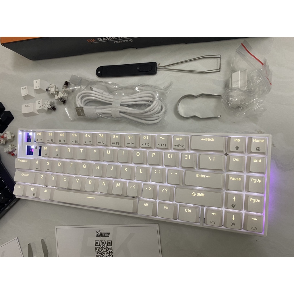 HOTSWAP RK71 PRO - Bàn phím cơ không dây Royal Kludge RK71 Pro Kết nối 3 thiết bị Bluetooth 5.0 - Wireless 2.4G