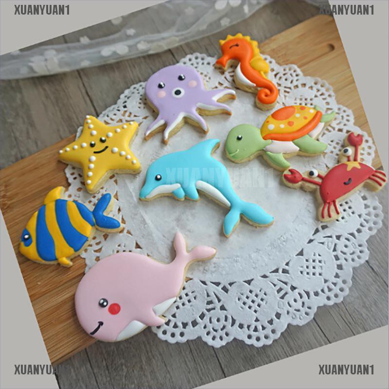 Set 1 / 8 Khuôn Cắt Bánh Quy Mini Hình Sinh Vật Biển DIY