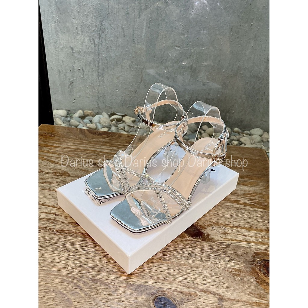 giày SANDAL quai chéo gót trong - K101