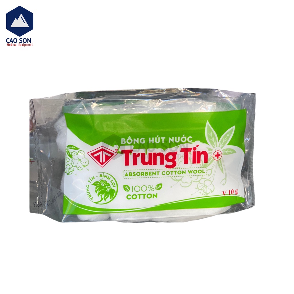 Bông y tế Trung Tín-thấm nước,sát trùng vết thương các cỡ