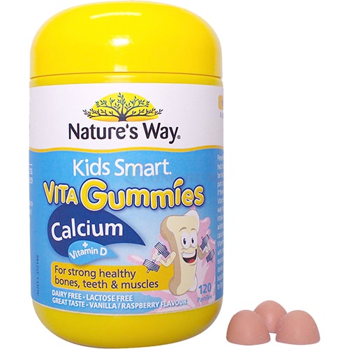 Kẹo dẻo Nature's Way Kids Smart Vita Gummies Calcium + Vitamin D bổ sung Canxi và Vitamin D3 cho bé (60 viên)