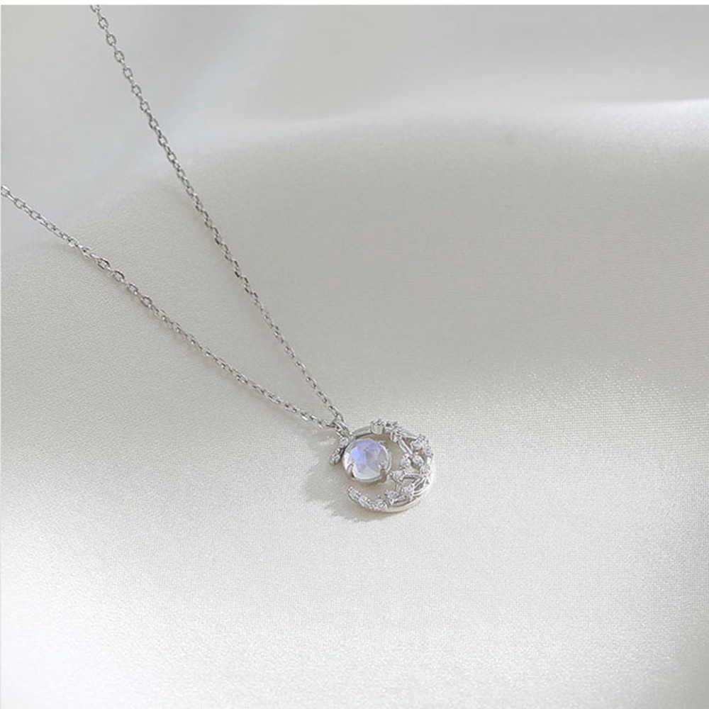 Vòng cổ hình mặt trăng đính đá lấp lánh sành điệu cho nữ