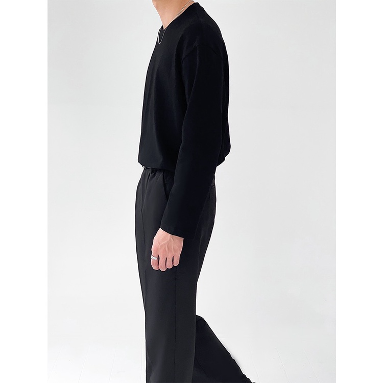 Áo Sweater dài tay trơn chất cotton cao cấp unisex basic, áo thun 4 mùa, mặc thoáng, cho cả nam và nữ, đi chơi, đi làm