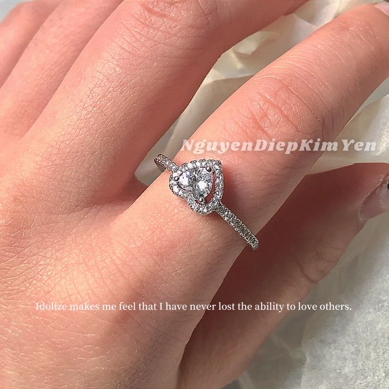 Nhẫn Trái Tim Pa.n.dora - Elevated Heart Ring 🤍  - Inbox Shop Tư vấn size nhẫn