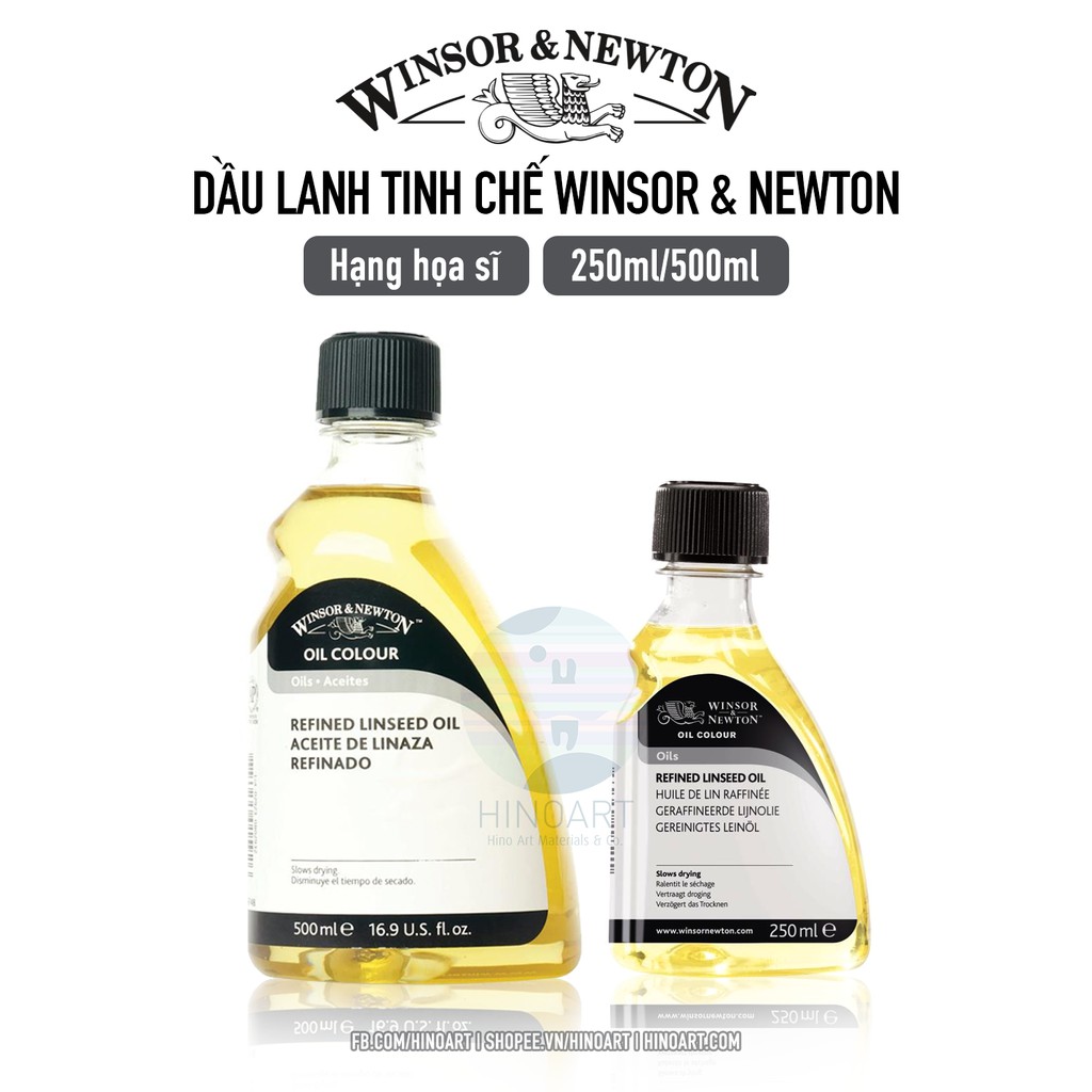 Dầu lanh tinh chế Winsor & Newton Refined Linseed Oil 75ml/250ml/ 500ml