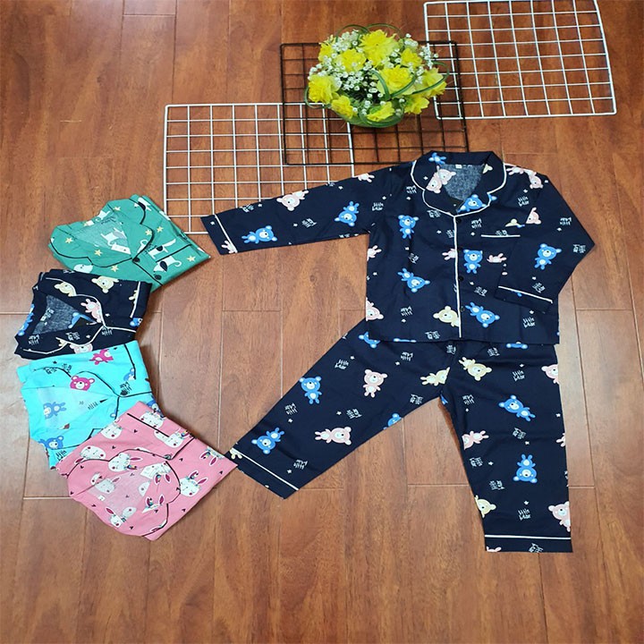 Bộ Pijama dài tay cho trẻ em, Bộ Pijama bé trai, bé gái xuất hàn [ Có VIDEO]