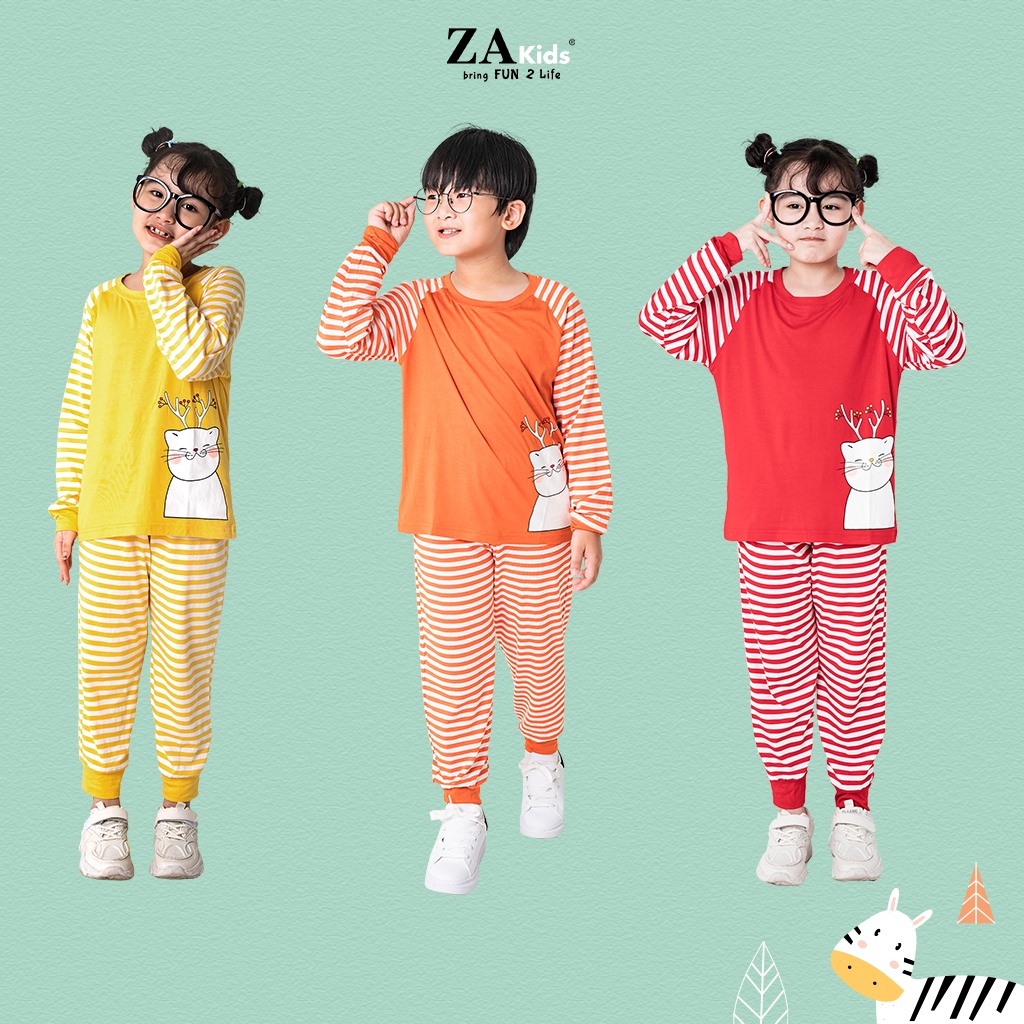 Bộ Quần Áo Thun Dài Tay Bé Trai Và Bé Gái (1-9 Tuổi) Zakids 21342TG