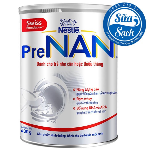 Sữa bột Nestle Pre Nan 400g Dành cho trẻ sinh non, nhẹ cân