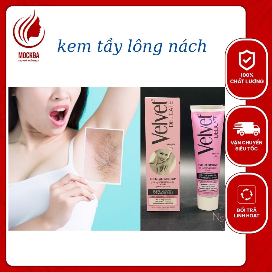 Kem Tẩy Lông (100g) Velvet của nga an toàn không đau [ lông nách- lông vùng kín]