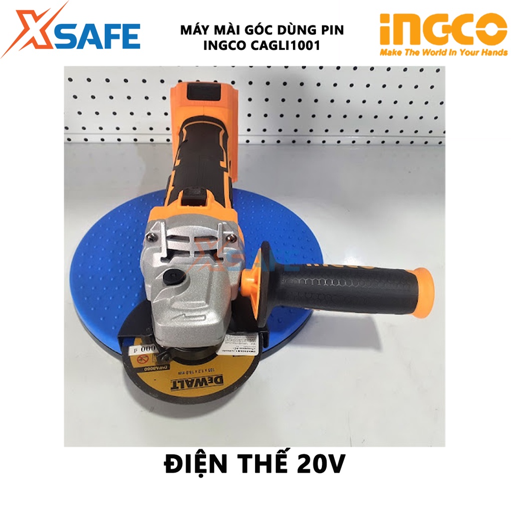 Máy mài góc dùng pin INGCO CAGLI1001 20V tốc độ không tải 8500/min, trục chính M10, không kèm pin sạc