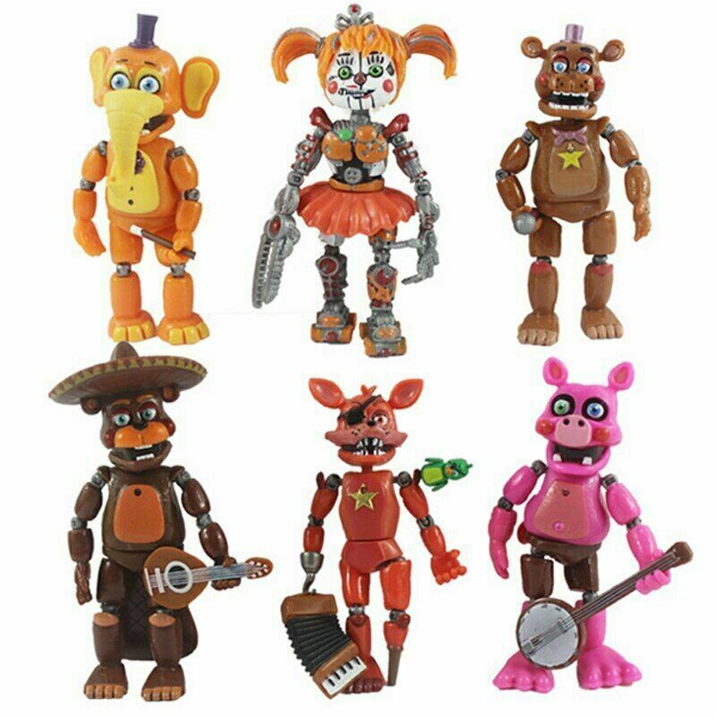 Bộ 6 Mô Hình Nhân Vật Trong Five Nights At Freddy's Có Đèn LED Độc Đáo
