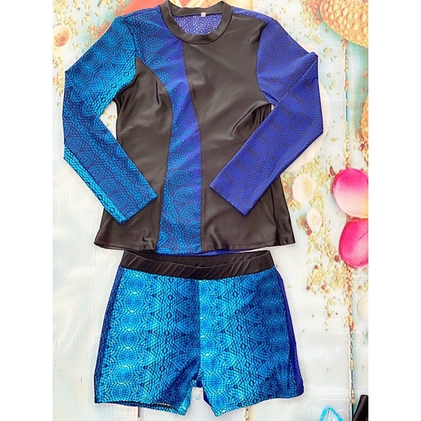 Bộ bơi nữ tay dài quần đùi 35-65kg