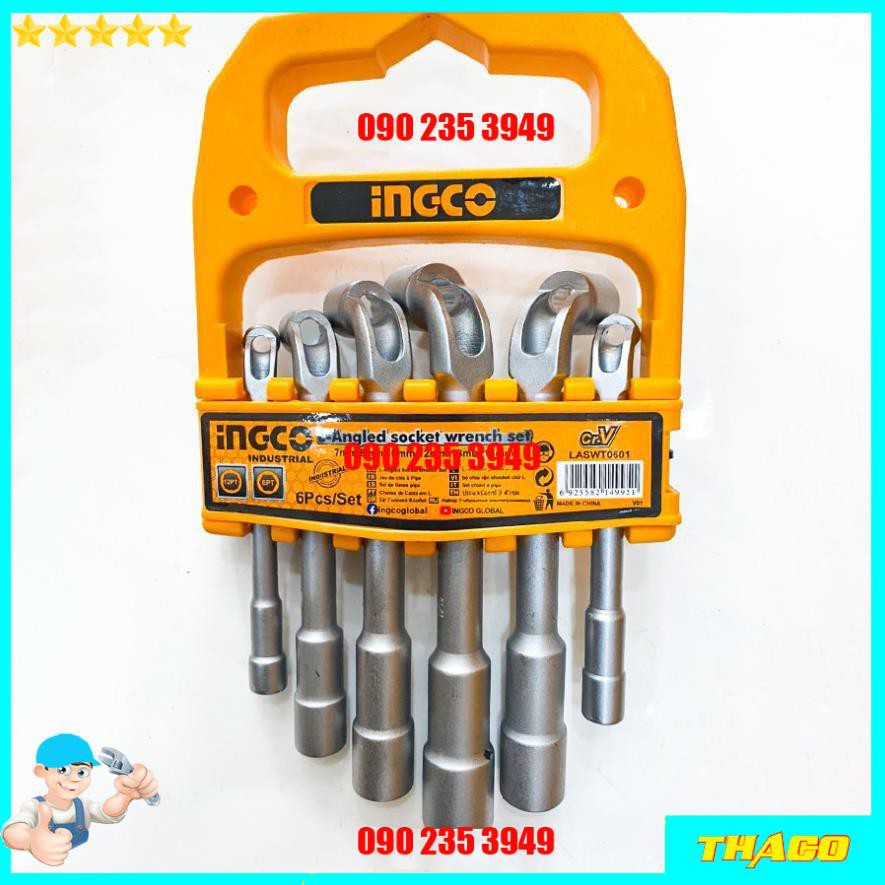 Bộ 6-9 chìa vặn góc L 7-19mm đa năng Total Ingco Bộ điếu chữ L  chìa vặn thép Cr-V chắc chắn 1234