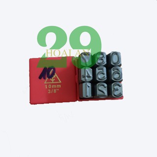 Bộ đóng số đục số 10mm - xuôi tặng găng tay bảo hộ