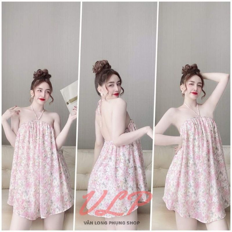 [BIGSIZE_80KG]_DN72_Set bộ yếm Chiffon 2 lớp kèm quần
