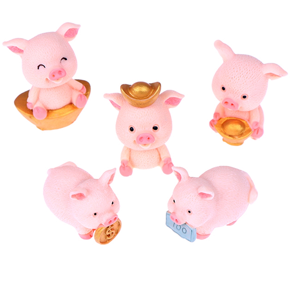 Tượng heo mini trang trí cây cảnh dễ thương