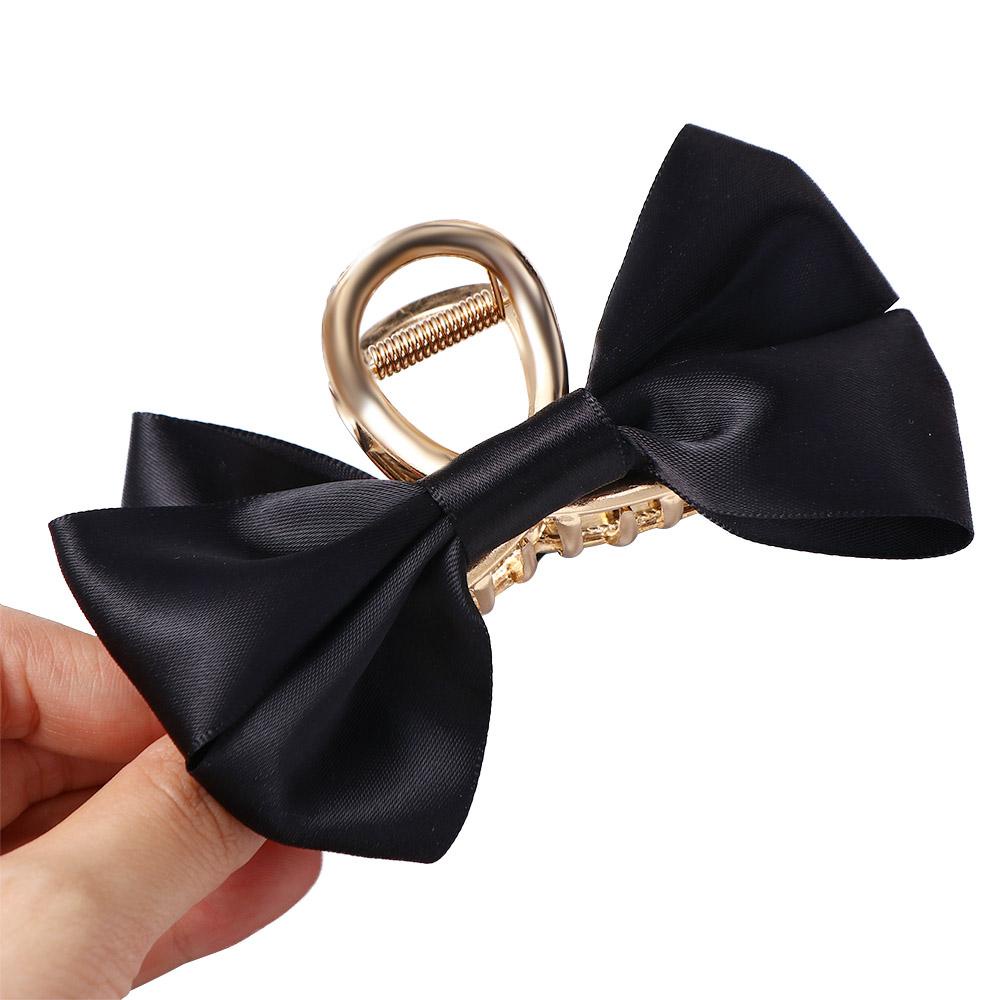 Kẹp Tóc Hình Nơ Màu Ngà Đơn Giản Thanh Lịch Cho Nữ