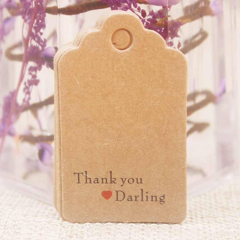 Set 100 thẻ giấy nhỏ 5x3 cm nhiều kiểu dáng cho đồ thủ công DIY