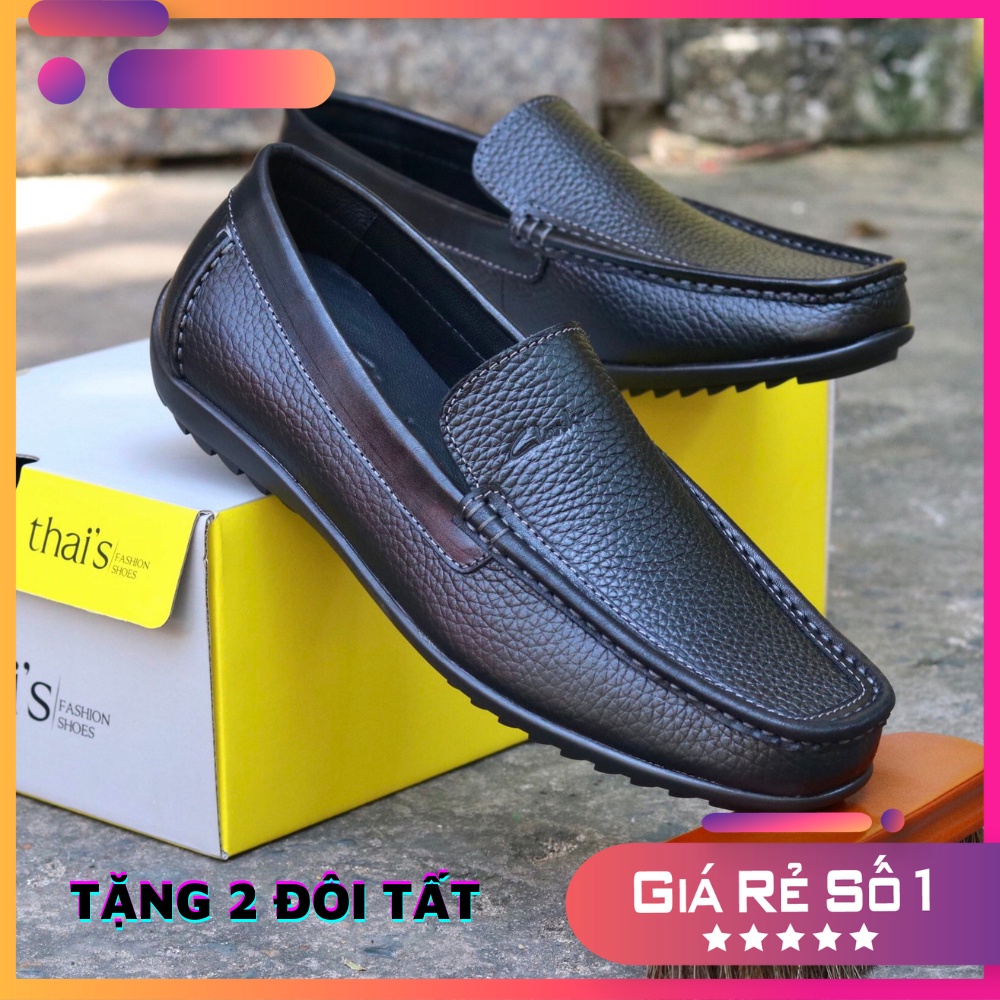 Giày lười nam da bò cao cấp, nhập Thái Lan Full hộp, bảo hành 2 Năm, mã SP CL02H, Thai Fashion Store