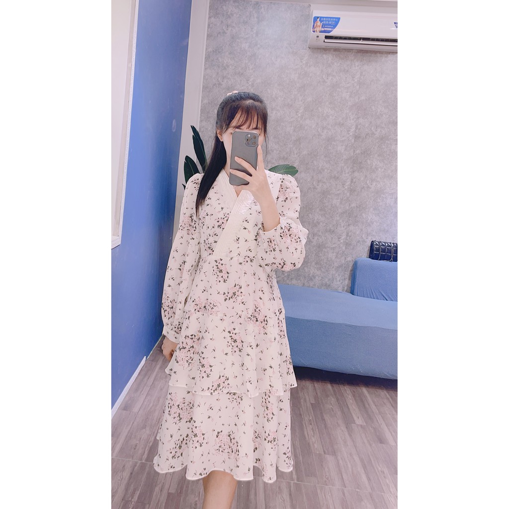 ĐẦM HOA ĐẮP CHEO, TAY PHỒNG, FREE SHIP KÈM ẢNH THẬT SHOP CHỤP | BigBuy360 - bigbuy360.vn