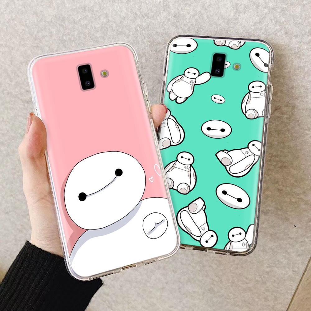 Ốp điện thoại trong suốt hoạ tiết 27GT Baymax dành cho Samsung Galaxy J8 Plus J7 Prime J6 Duo Pro