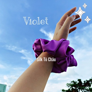 Đồ buộc tóc scrunchie bigsize Lụa Tô Châu cao cấp