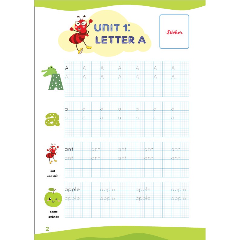 Sách - Combo 2 cuốn Luyện viết chữ nhớ từ vựng English writing My Phonics MEGAENG9574