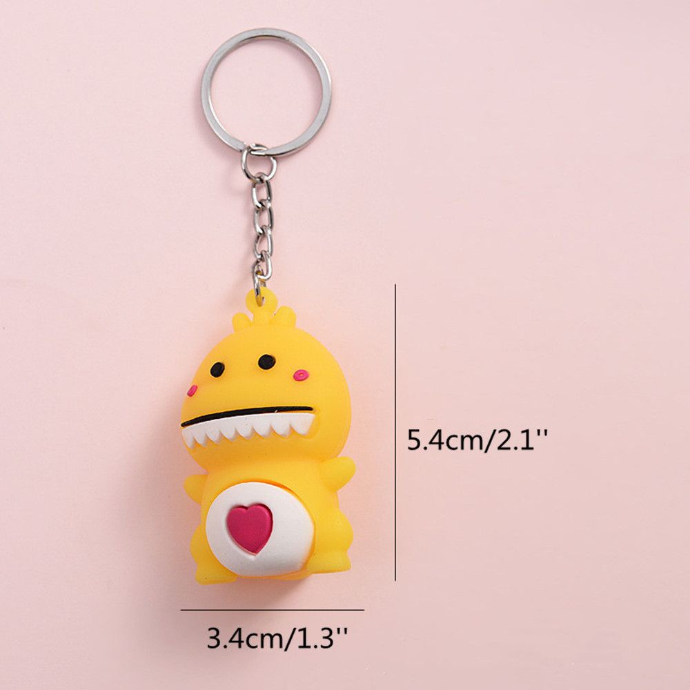 Móc khóa hình khủng long 3D kiểu dáng thời trang