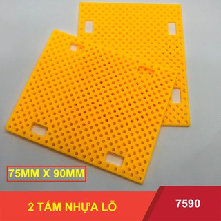 2 tấm nhựa lỗ DIY kích thước 75mm x 90mm - LK0234