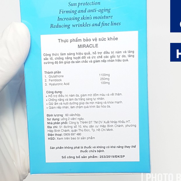 Viên uống MIRACLE 60 viên. Hỗ trợ giảm nám, tăng sắc tố, tăng cường độ ẩm giúp da săn chắc | BigBuy360 - bigbuy360.vn