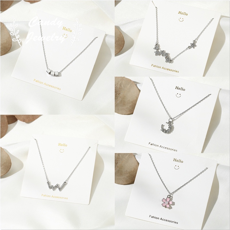 Vòng Cổ Hình Hoa / Mặt Trăng / Ngôi Sao / Ngọc Trai Thời Trang Hàn Quốc Cho Nữ