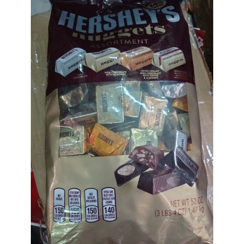 (Date 11/2021)Kẹo socola Hershey's Nuggets hershey nugget chocolate 1.47Kg của Mỹ