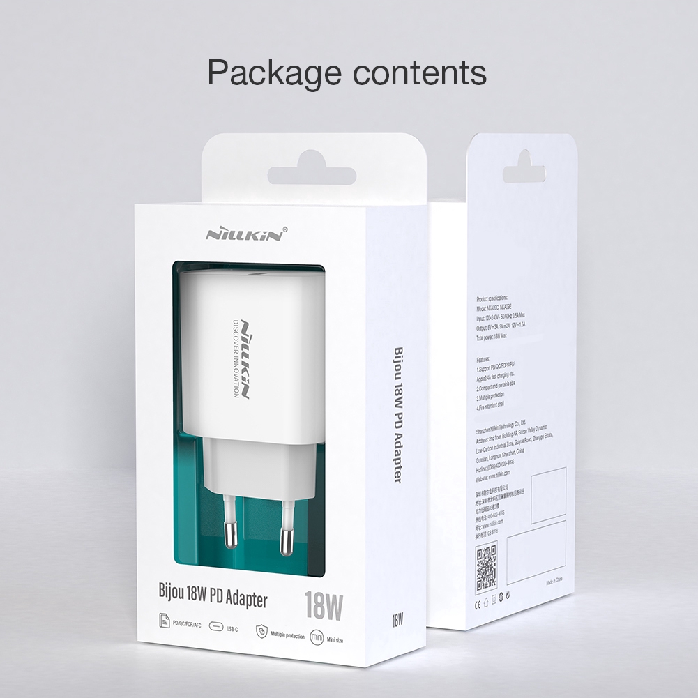 Củ Sạc Nhanh NILLKIN PD Type-C Cho Apple Samsung 18w