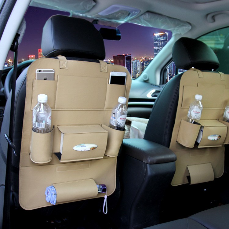 Tấm để đồ BẰNG DA đa năng sau ghế xe ô tô xe hơi tiện dụng by Thăng Long Auto