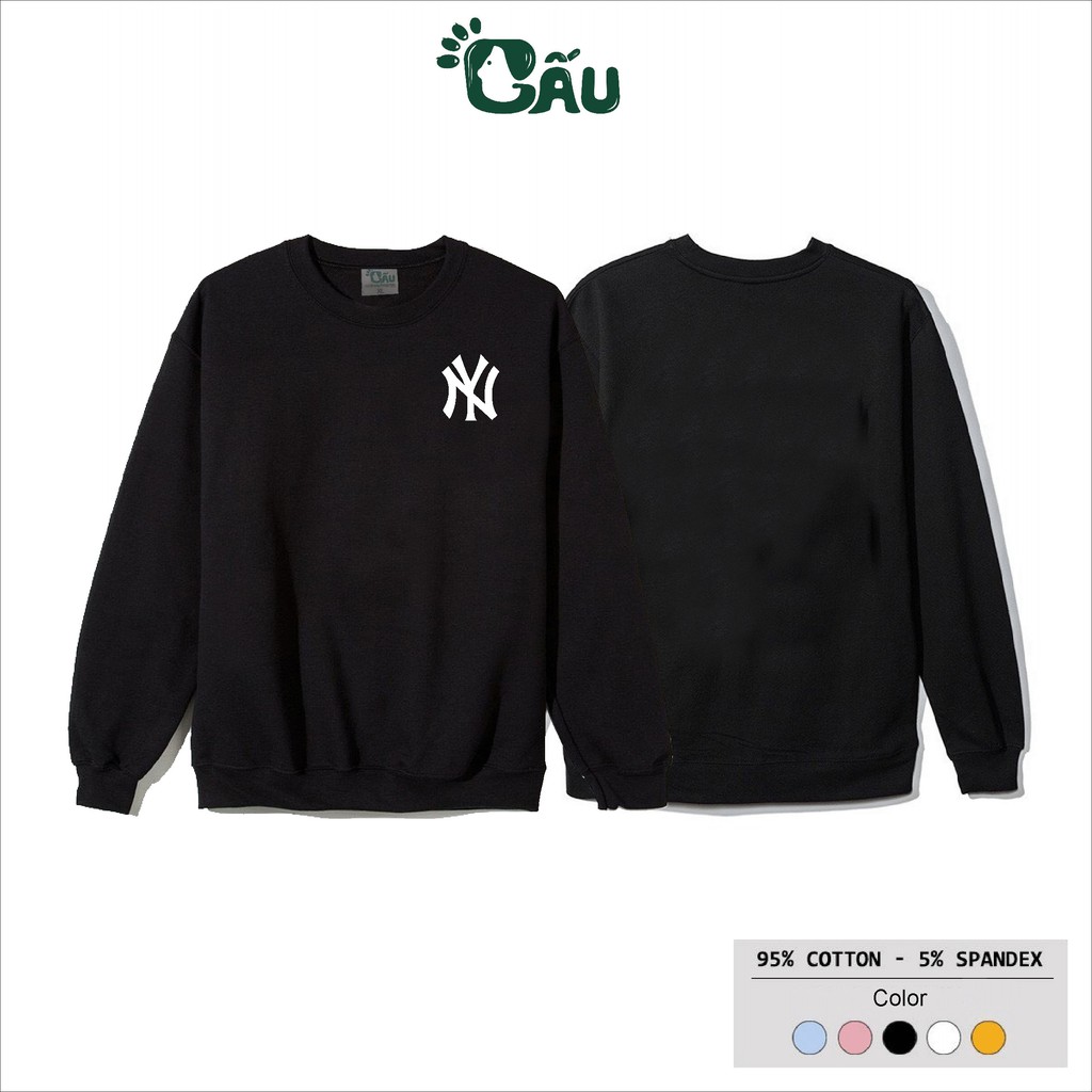 Áo sweater vải thu đông co dãn, dày dặn mềm mịn form rộng phong cách Unisex - SW NY