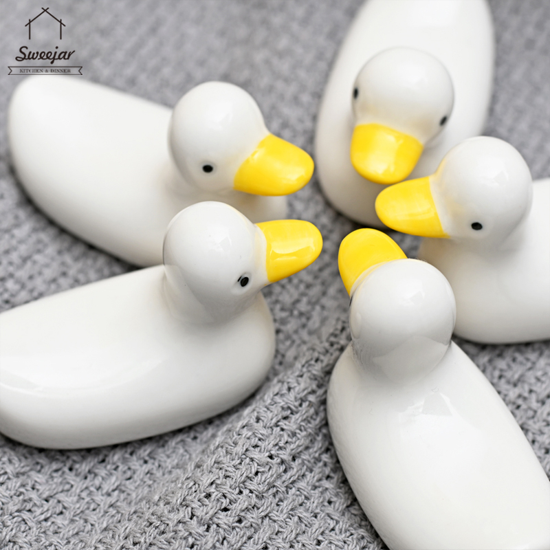 Set giá gác đũa muỗng SWEEJAR thiết kế hình vịt đáng yêu xinh xắn
