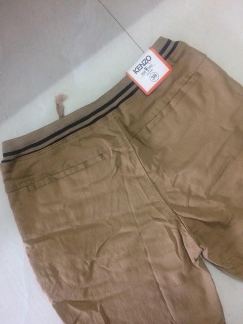 Quần short kaki nam lưng thun dây rút