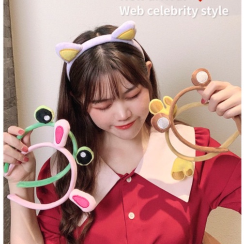 Lược bờm xược cài tóc- Bờm lông cài tóc phát sáng hình tai thỏ, gấu, mèo xinh xắn ( #bờm cài tóc)