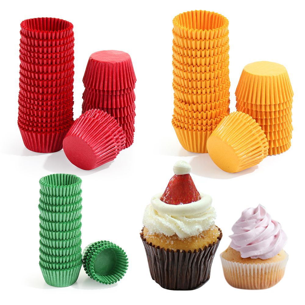 Bộ 500/1000 Cốc Giấy Làm Bánh Cupcake Nhiều Màu Sắc Tiện Dụng Cho Nhà Bếp
