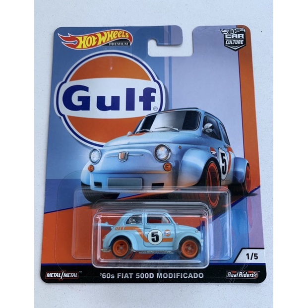 Xe Hot Wheels Premium ‘60s Fiat 500D Modificado Gulf
