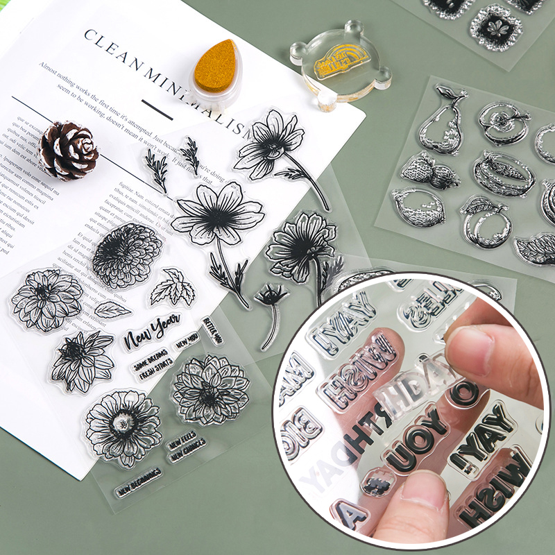 Con Dấu Silicone Trong Suốt Đa Dạng Họa Tiết Chữ Cái Độc Đáo