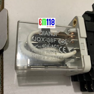 Relay trung gian JQX-38F 40A - 220V - 12V - 24V - có 3 cặp tiếp điểm C NO NC