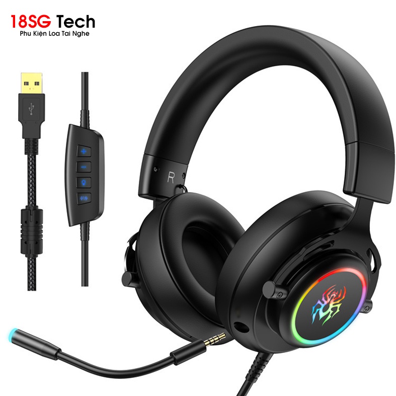Tai Nghe Chụp Tai, Tai Nghe Có dây chơi GAME G60 Âm Thanh 7.1| LED Nổi Bật Siêu Phẩm Cho Máy Tính PC - LAPTOP